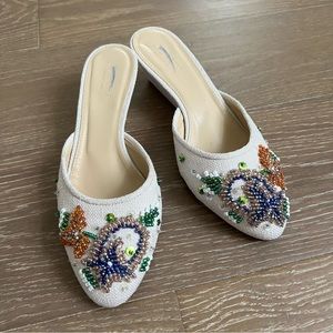 J. Crew collection mini wedge mules